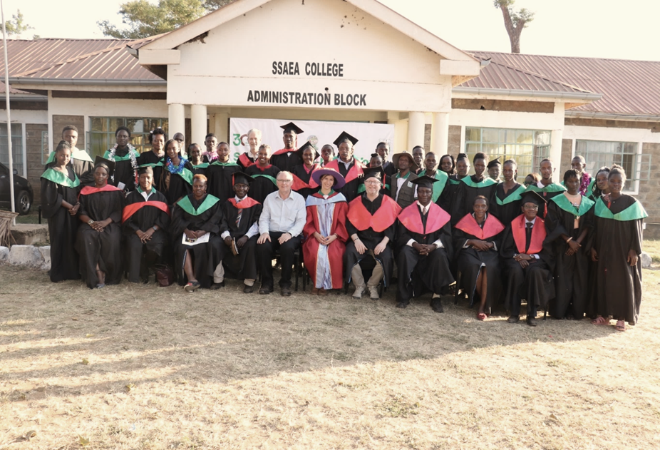 Graduands in the graduation ceremony.