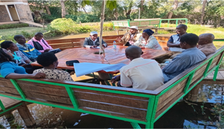 In discussion sheds.