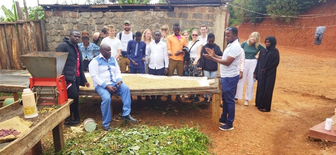 Mixture of youth volunteers in a practical session. Africans and white.