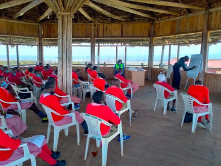 School pupils in a SAY-ECA training session.