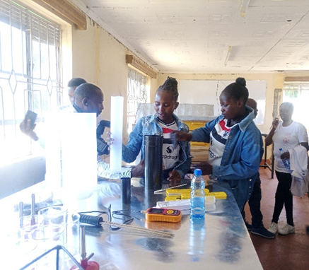 Students undertaking practicals. In the Laboratory