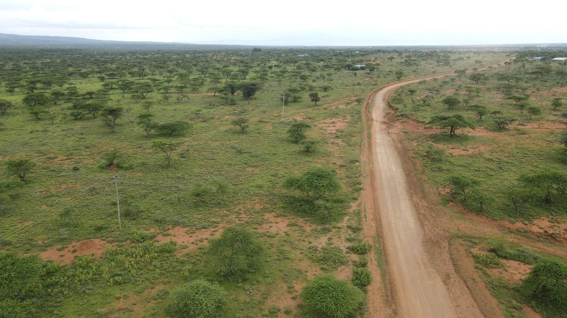 Wide and open land space showing little development in Kajiado.